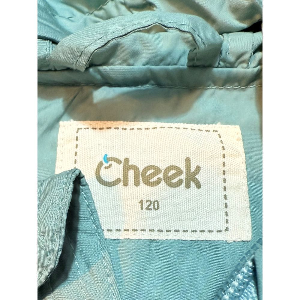 Cheek Kids Windbreaker Jacket Two-Tone Hooded Lightweight Rain Coat Size 120 5/6 - Picture 2 of 9